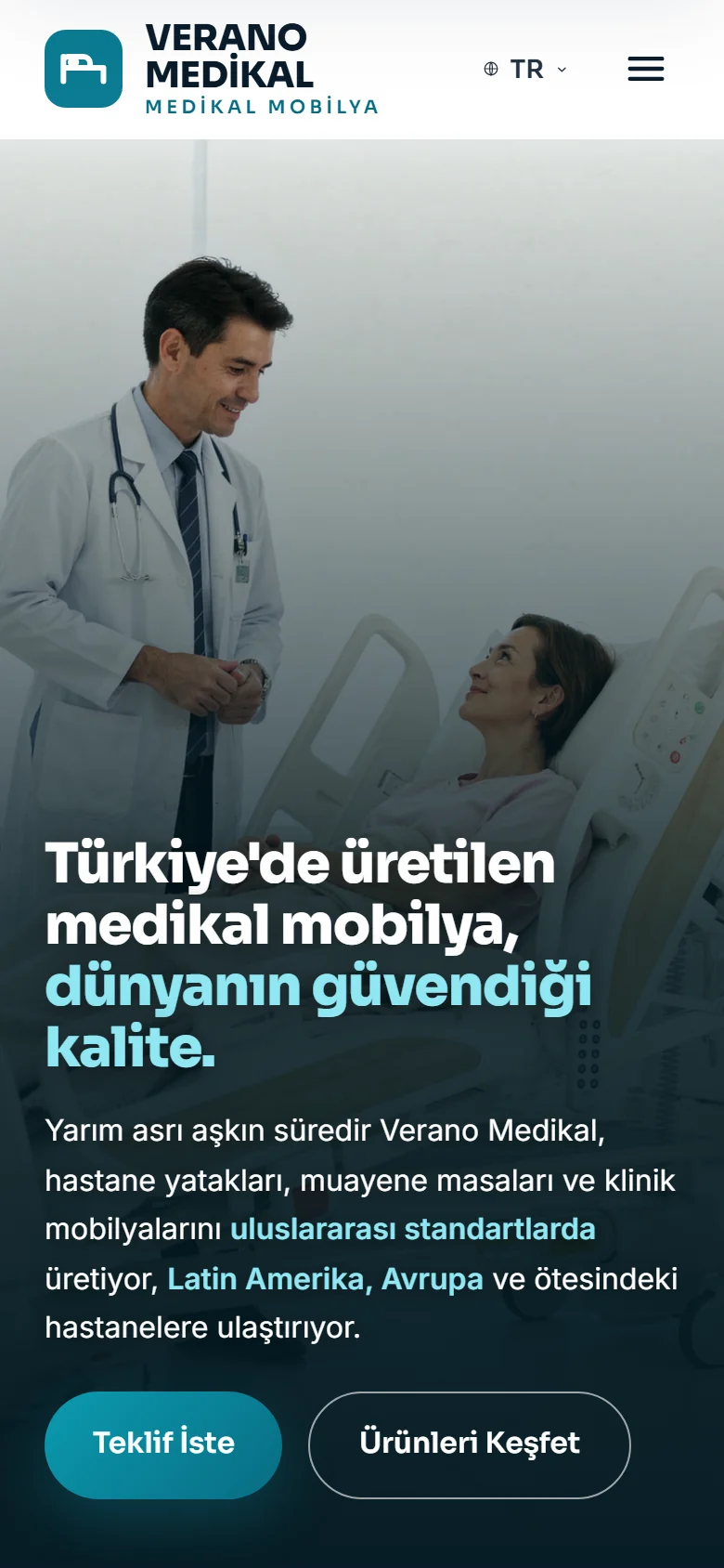 Verano Medikal sample site on a phone