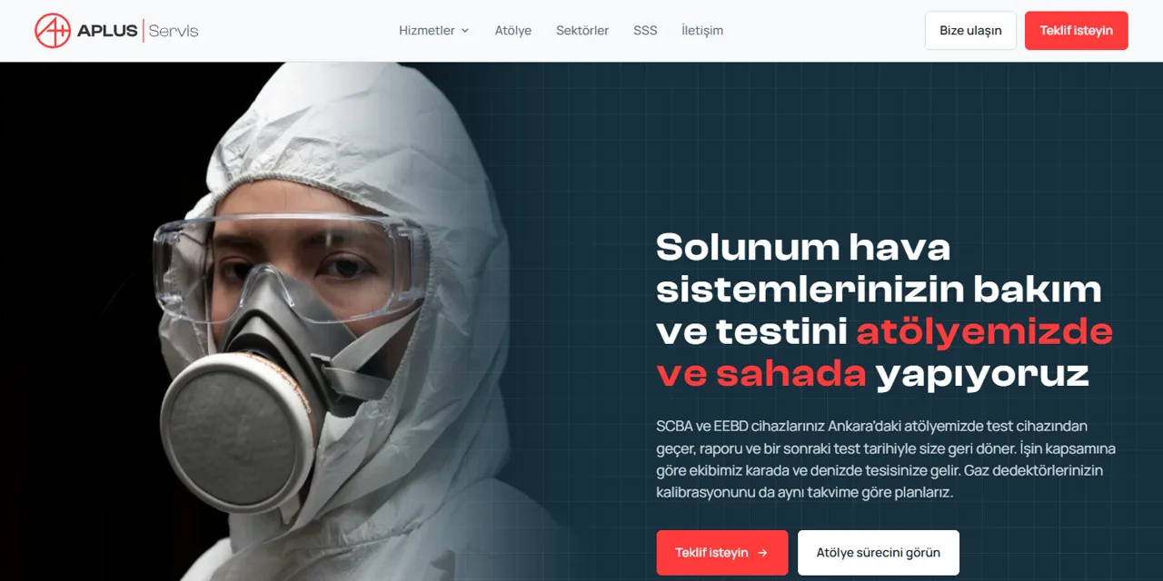 Corporate website screen