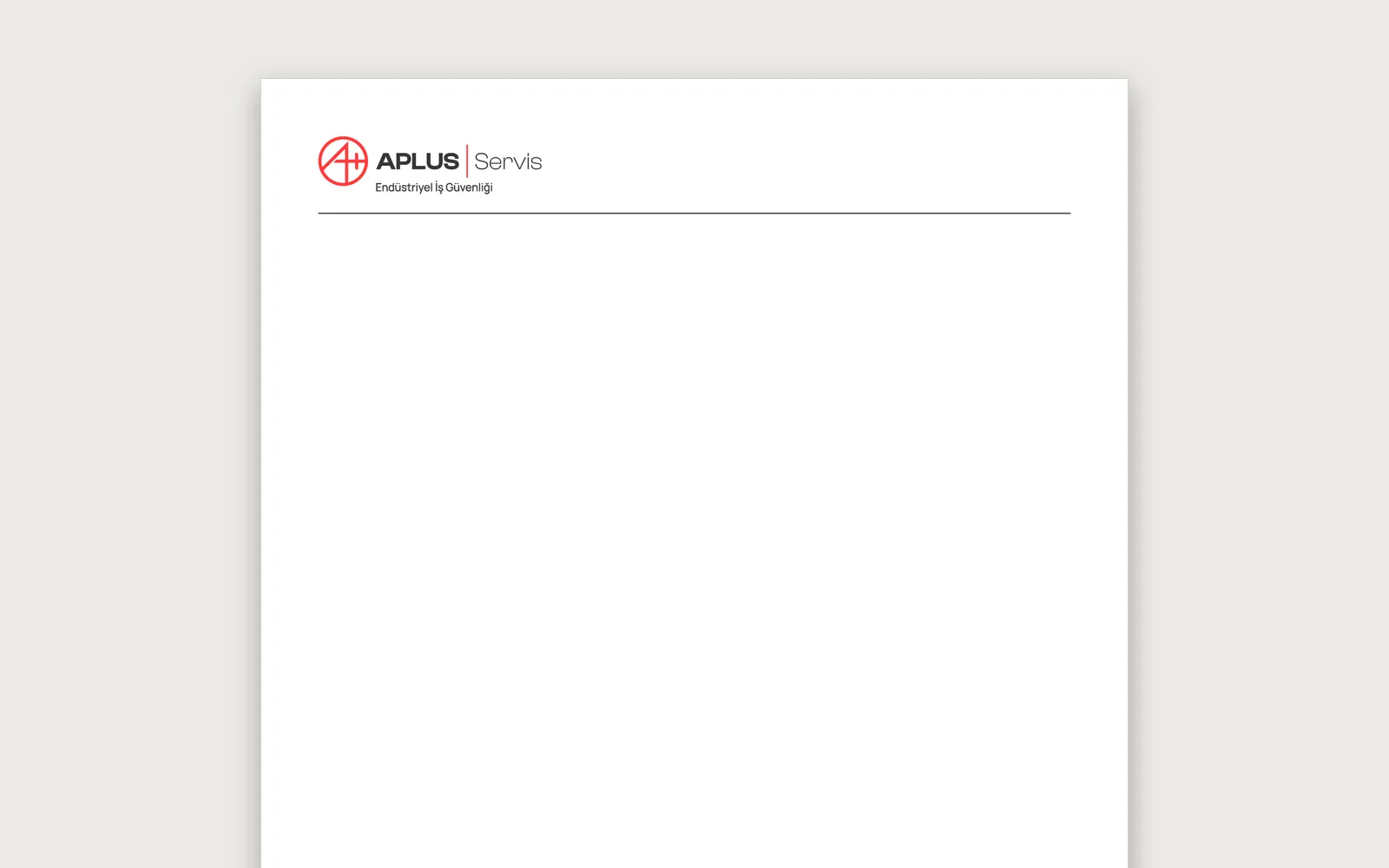 Aplus Servis letterhead