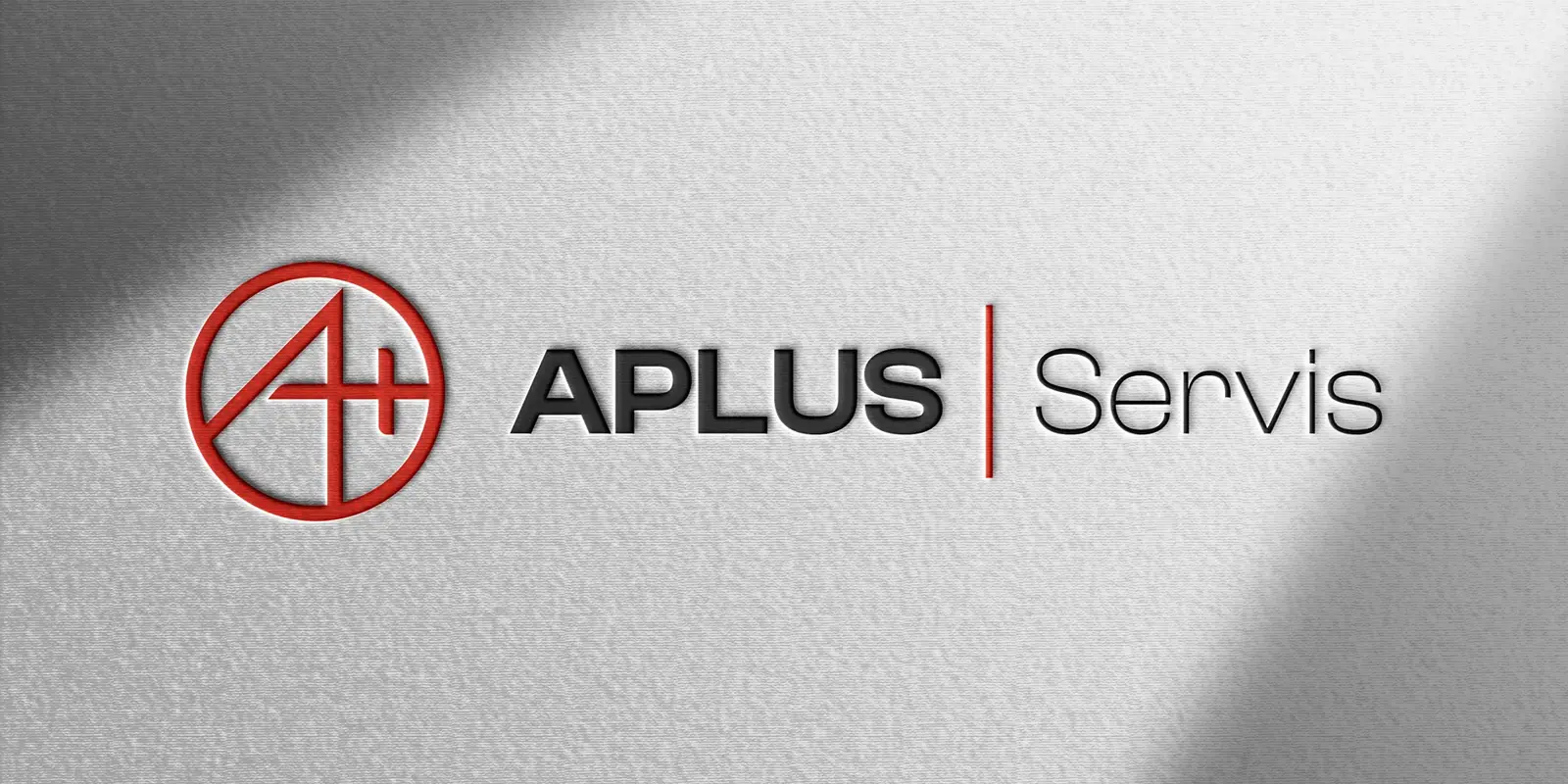 Aplus Servis logo as an embossed print