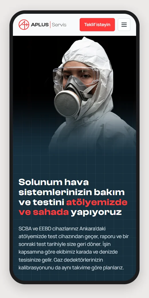 Mobile home page: maintenance and testing of breathing air systems