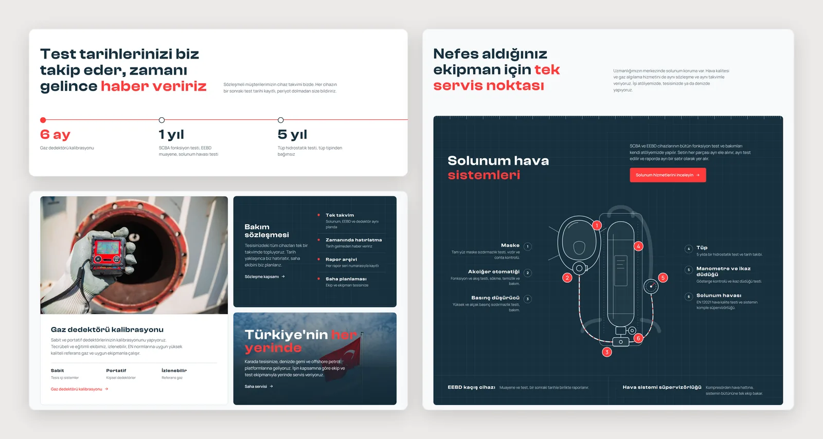 Aplus Servis home page: testing schedule and services sections
